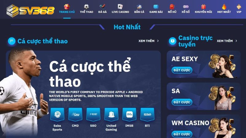SV368 là nhà cái uy tín số 1 châu Á